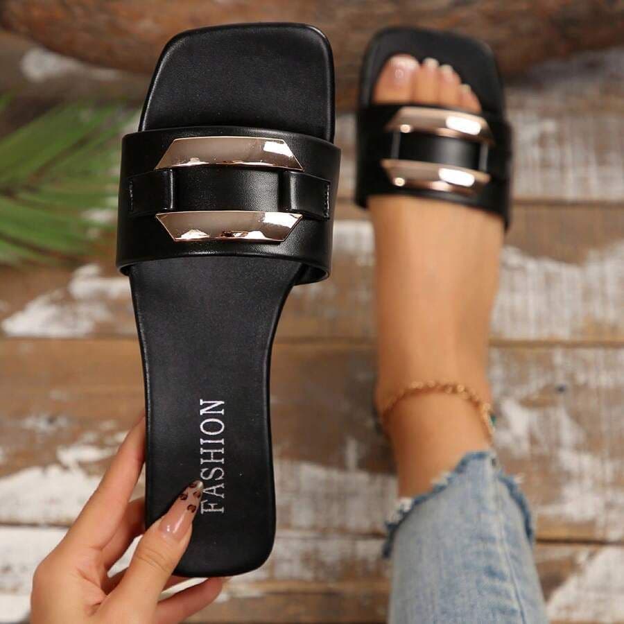 Instapsandalen met kleurenblokken 40