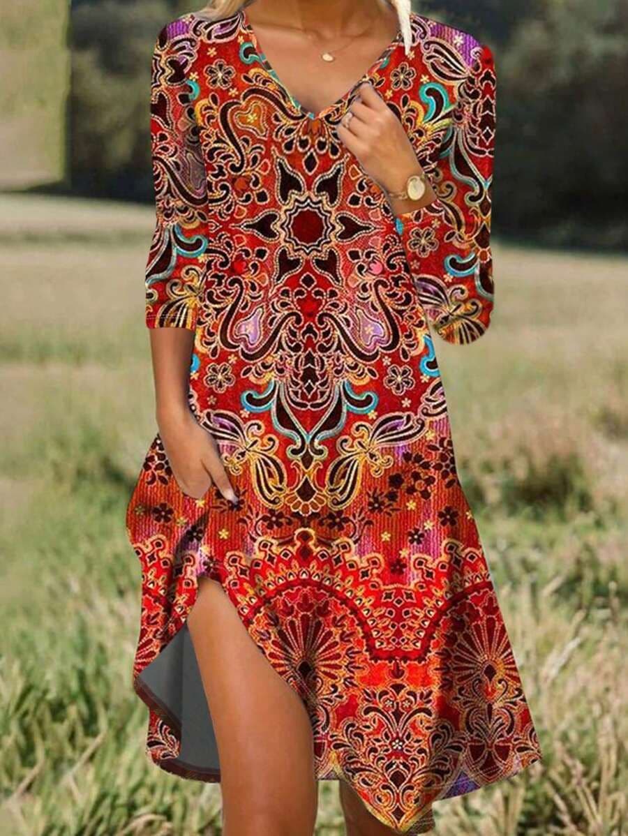 Elegante dames lange jurk XXL *