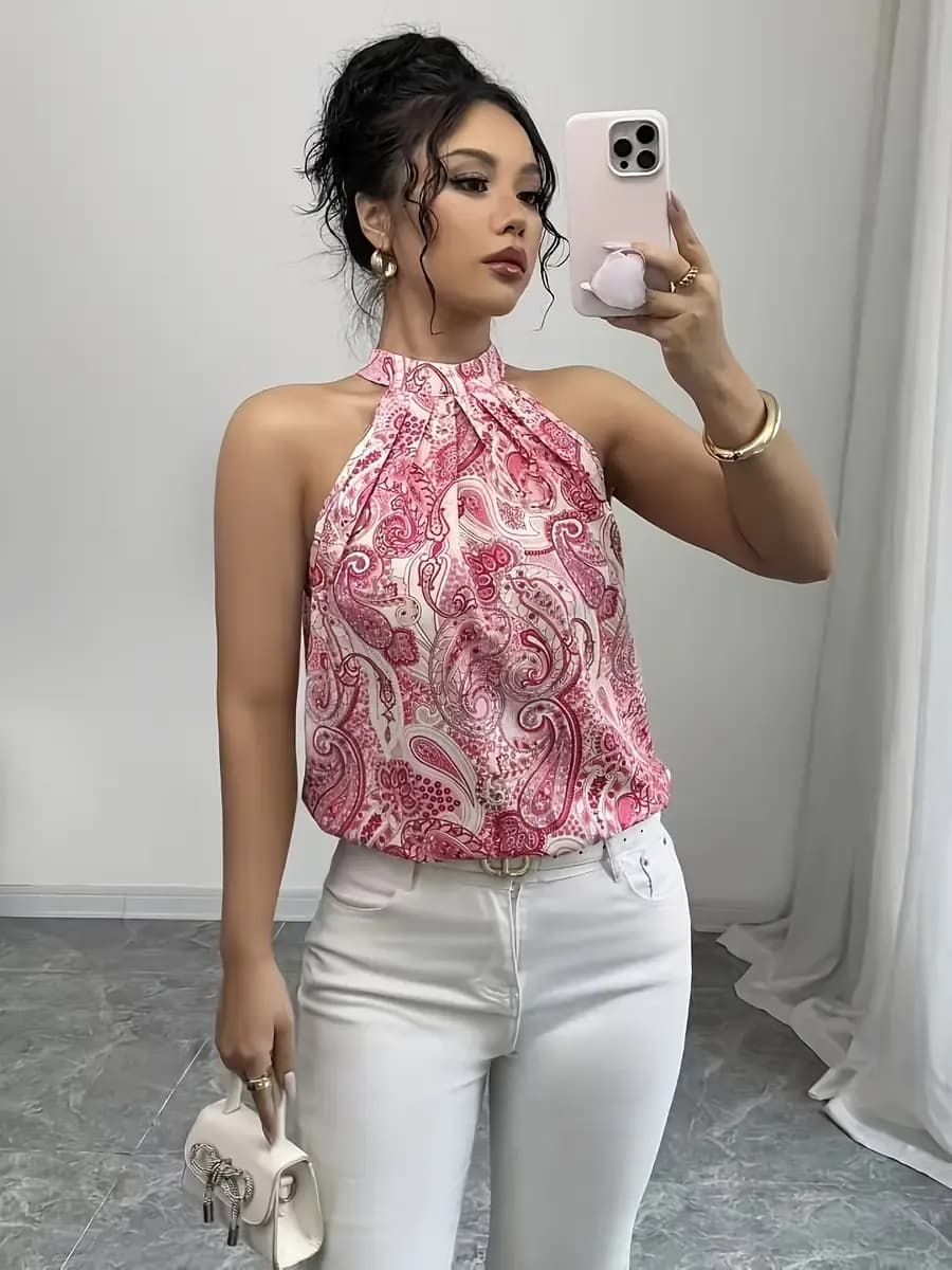 Elegant TOP met print L