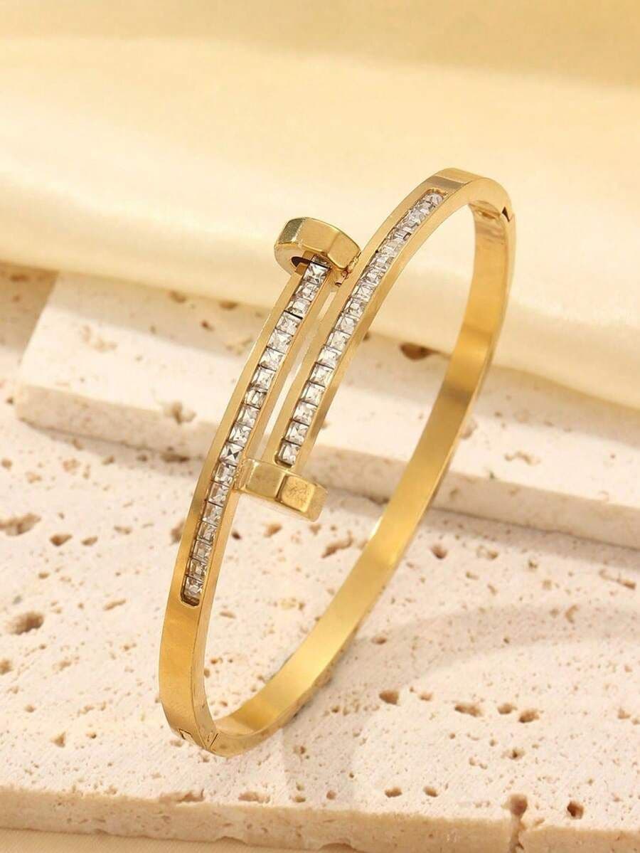 18k vergulde roestvrijstalen klavertjevier armband verkocht