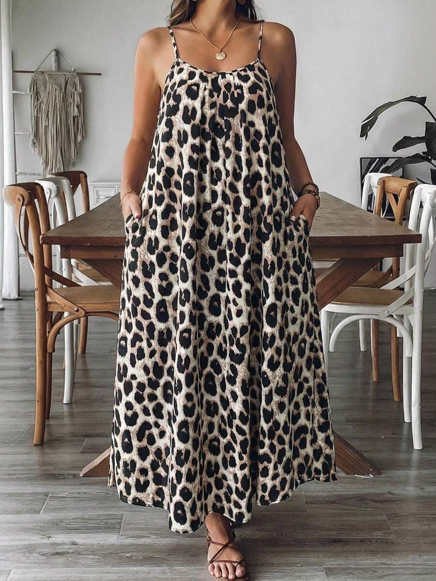 Luipaard print casual feest slip 0XL *