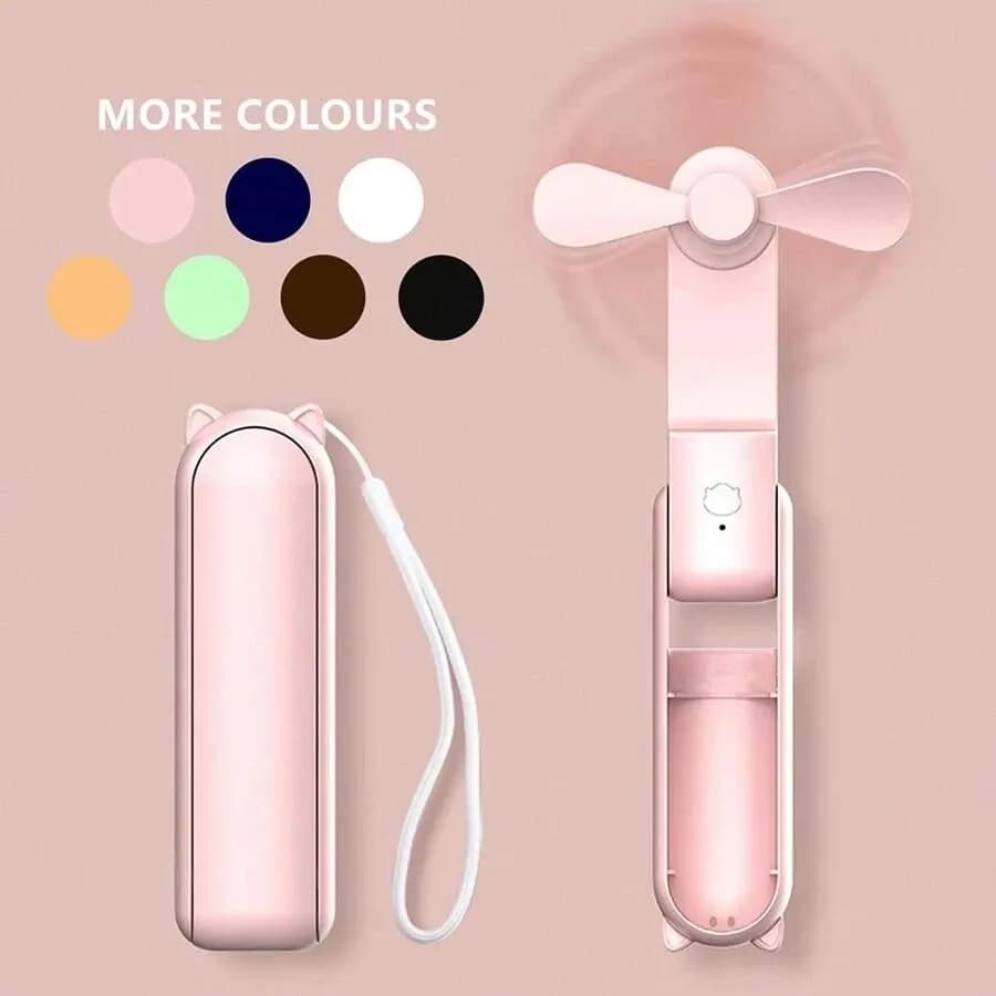 2-in-1 mini-handventilator, usb oplaadbare