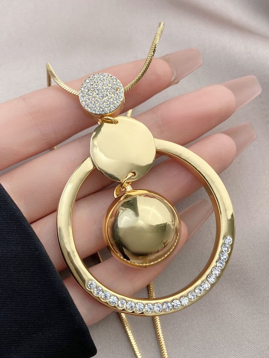 Strass charme ketting