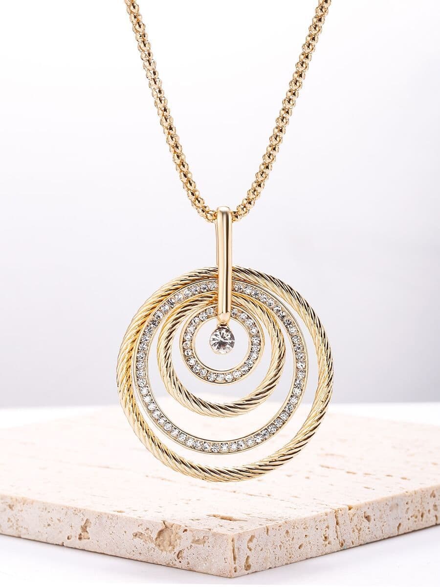 Roestvrijstalen strass decor cirkel