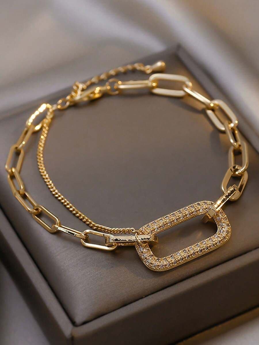 Elegante geometrische armband GOUD/ROSE