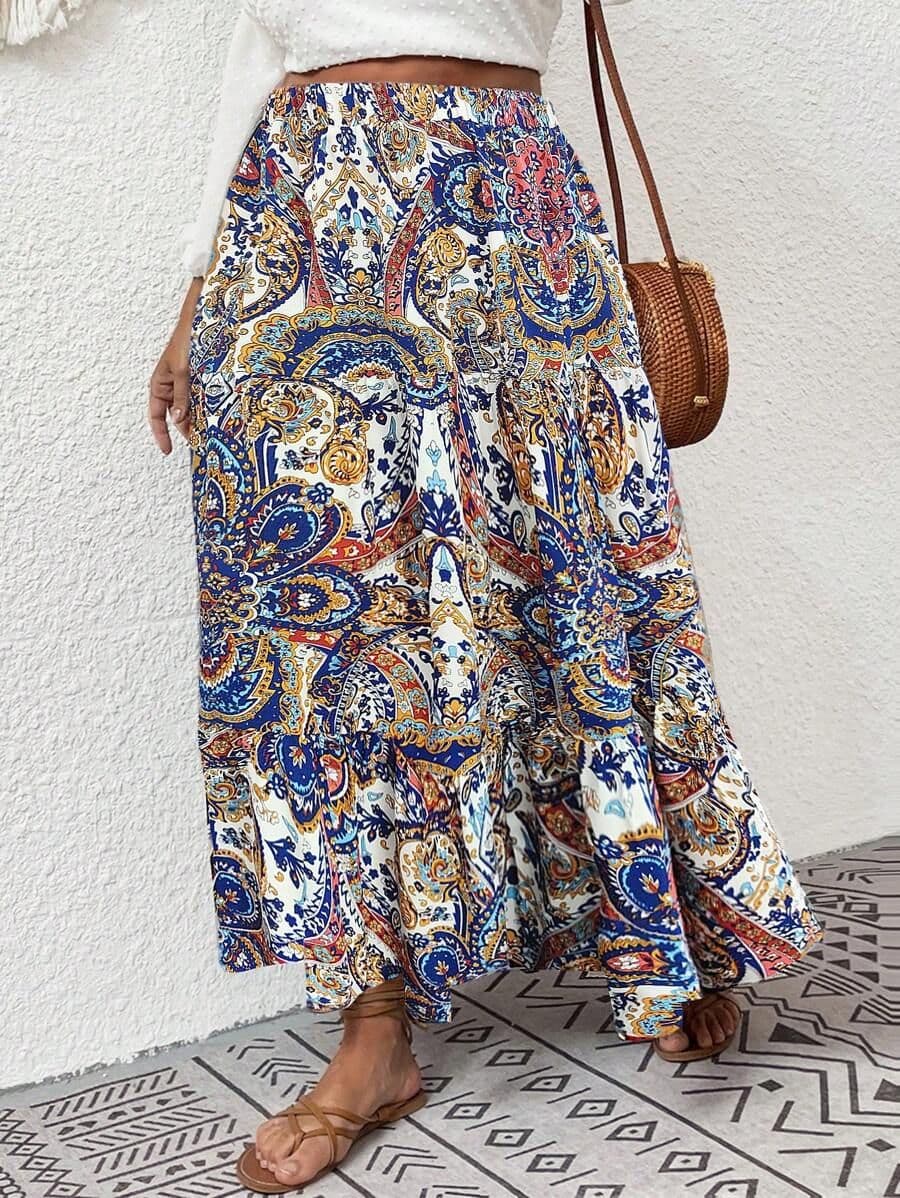 Bedrukt casual rok 0XL