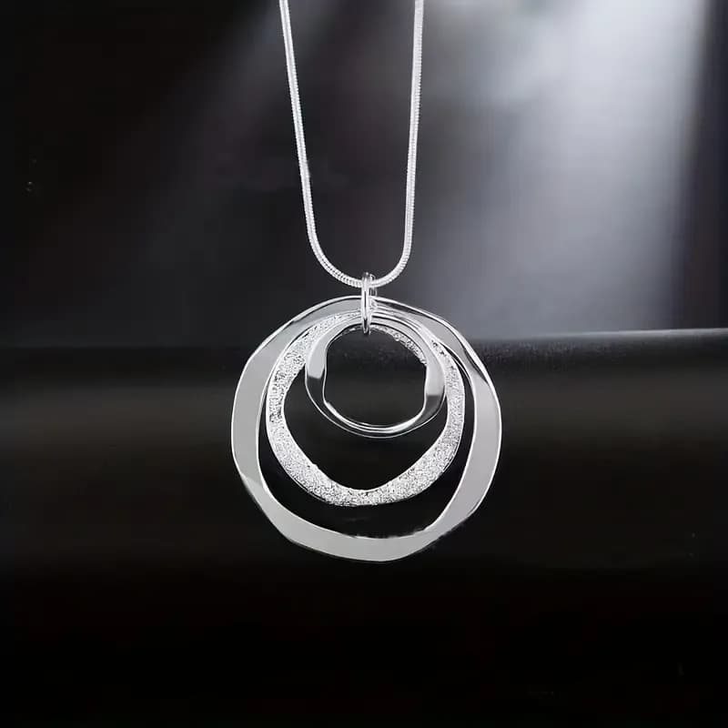 Modieus onregelmatige ketting ZILVER/GOUD/ROSE