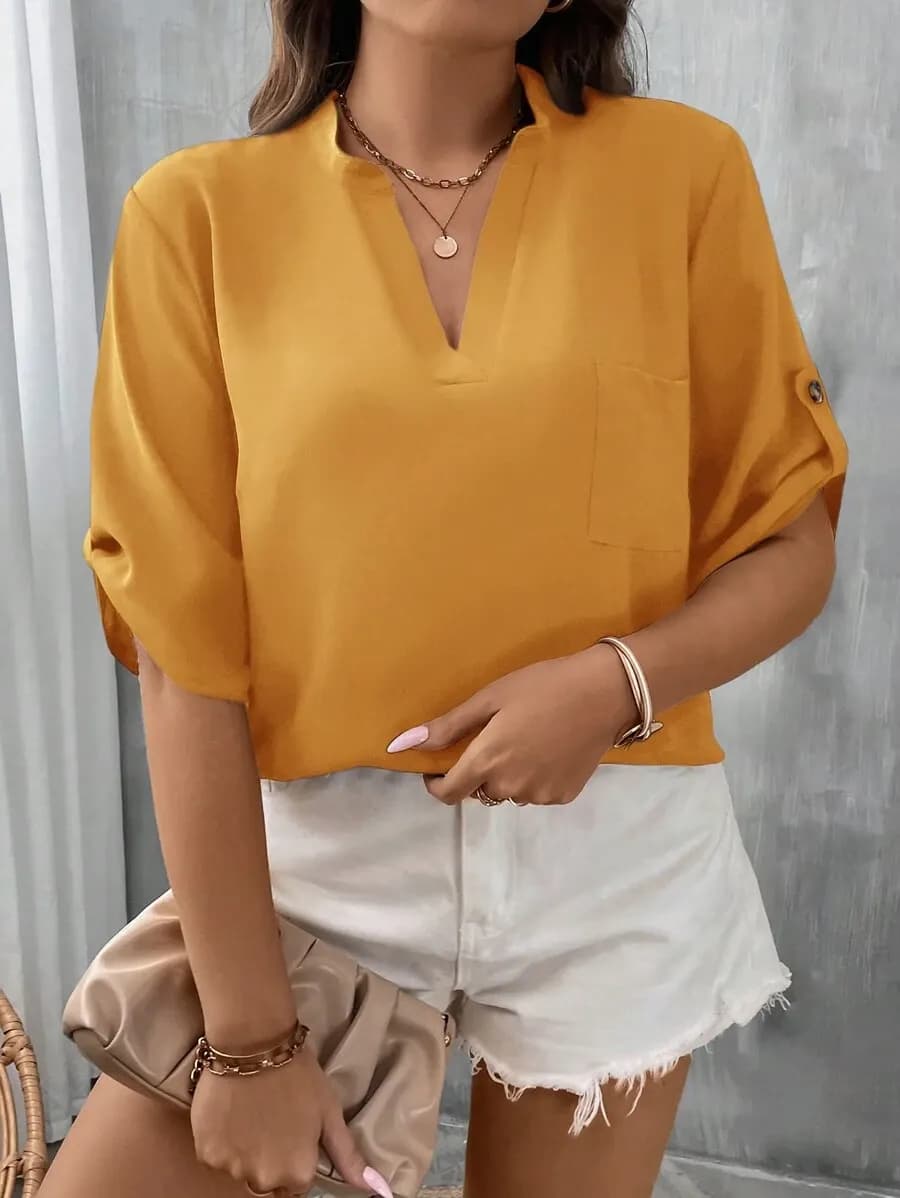 BLOUSE met inkeping* 0XL *