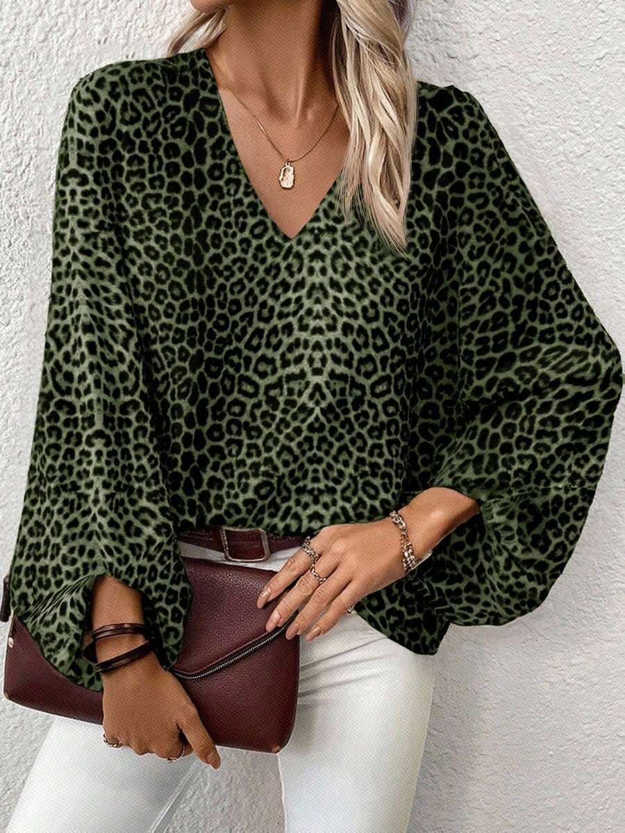  Luipaardprint bloes 0XL 