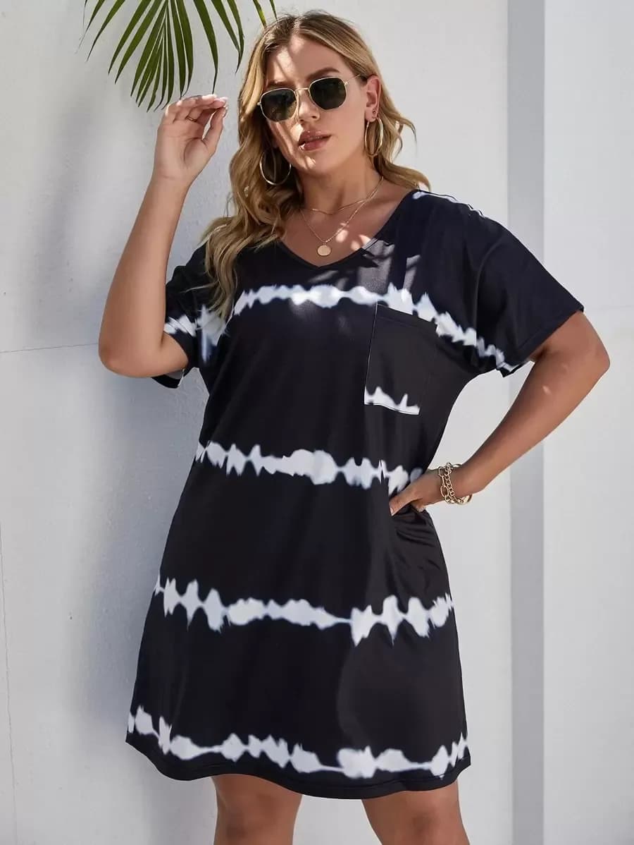 Tie-dye tee-jurk OXL