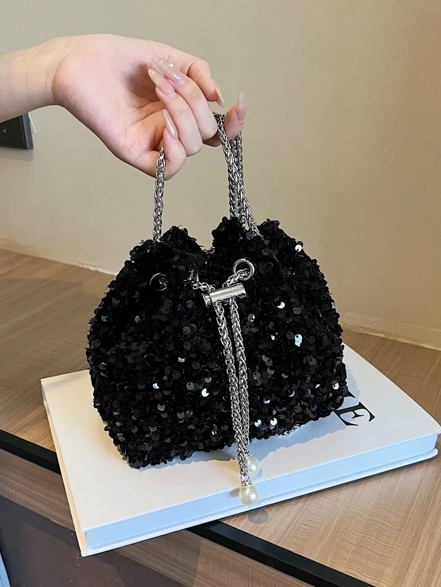 Casual strass decor emmer tas
